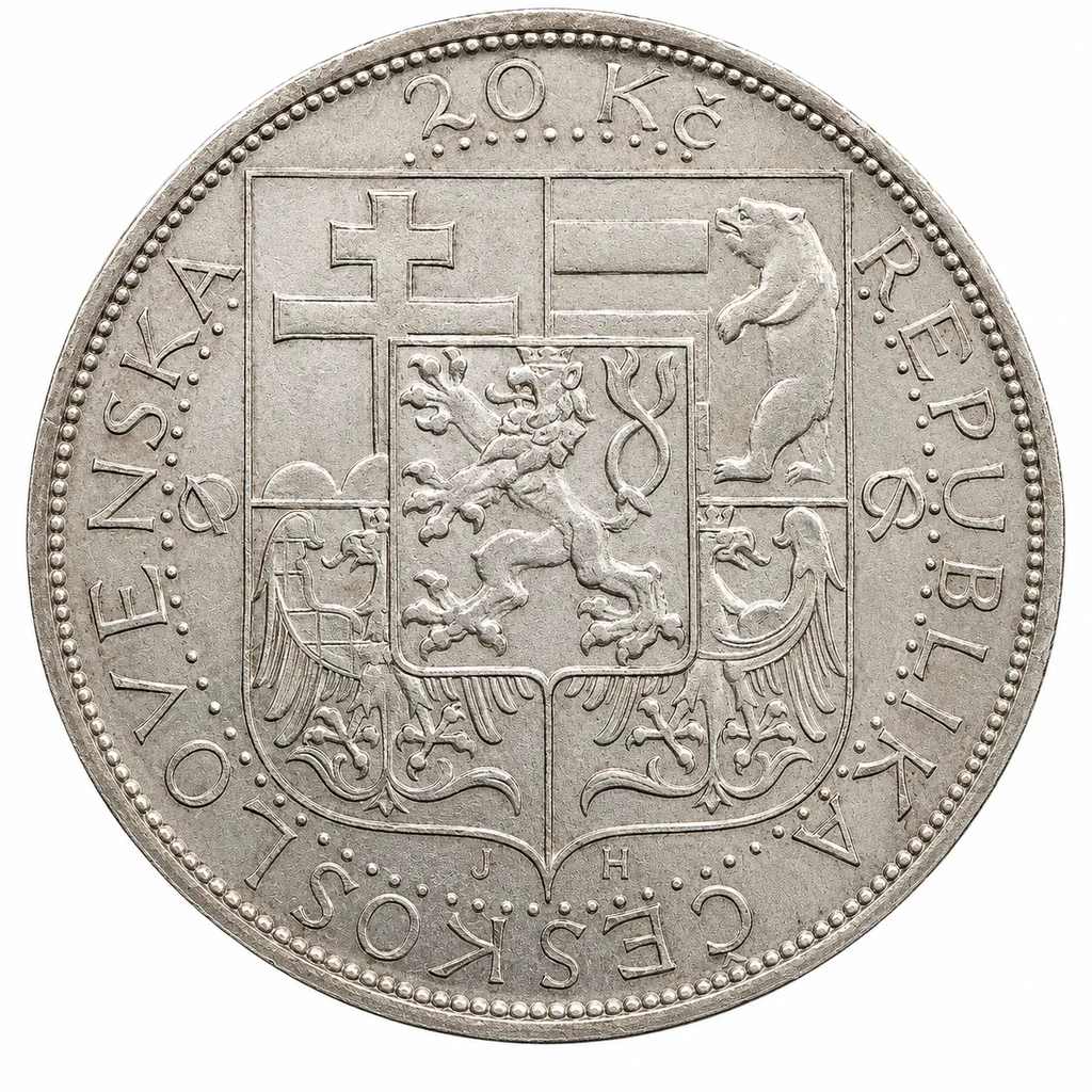 20 Koruna 1937 - Úmrtí prezidenta T. G. Masaryka