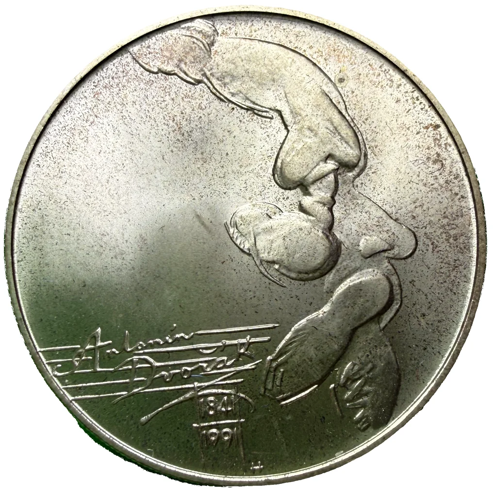 100 Koruna 1991-150.výročí narození Antonína Dvořáka