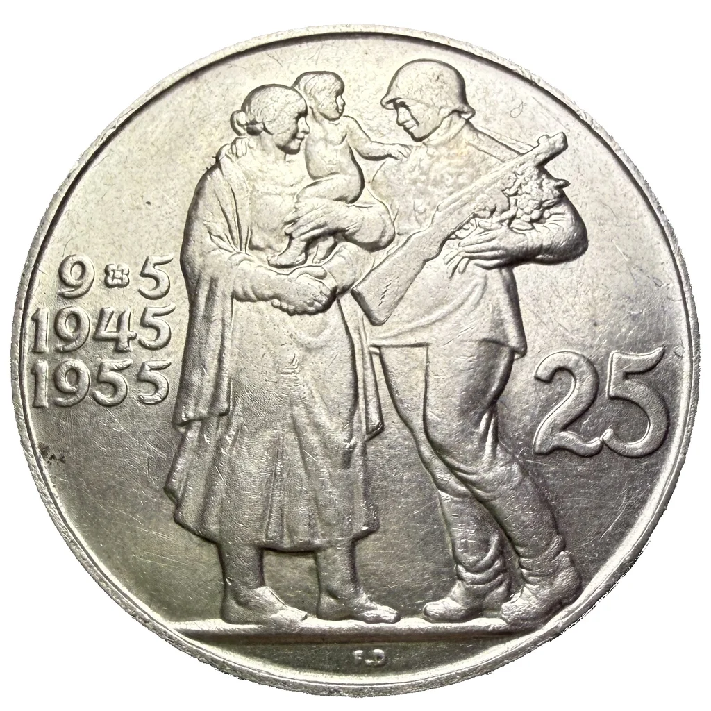 25 Koruna 1955 – 10. výročí osvobození Československa