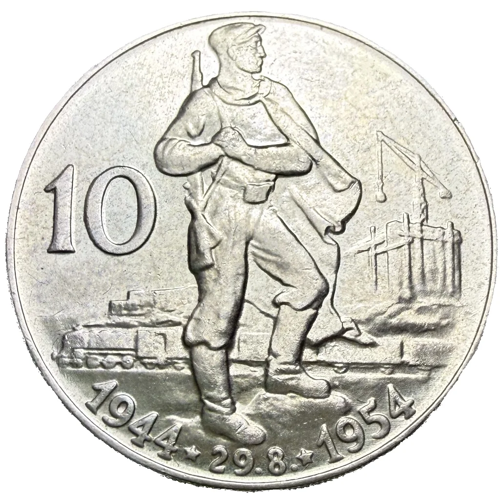 10 Koruna 1954 - 10. výročí SNP