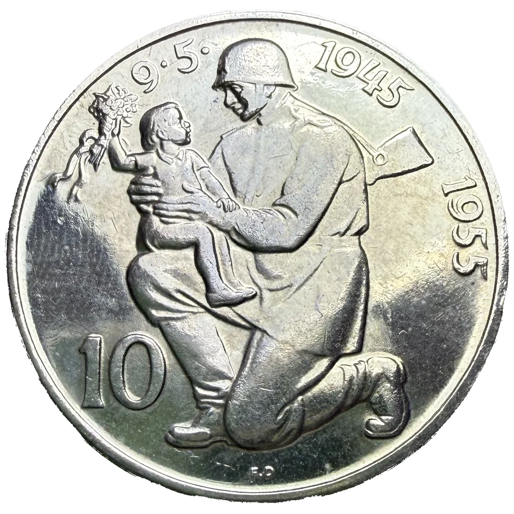 10 Koruna 1955 – 10. výročí osvobození Československa