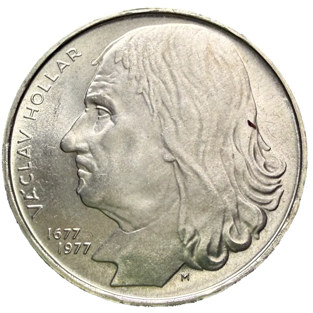 100 Koruna 1977 – 300. výročí úmrtí Václava Hollara