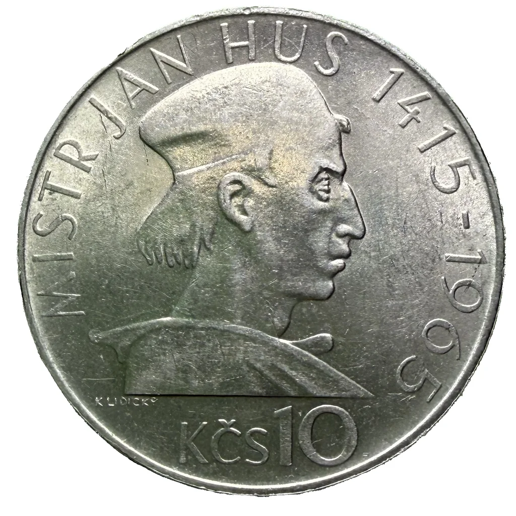 10 Koruna 1965 – 550. výročí úmrtí Mistra Jana Husa