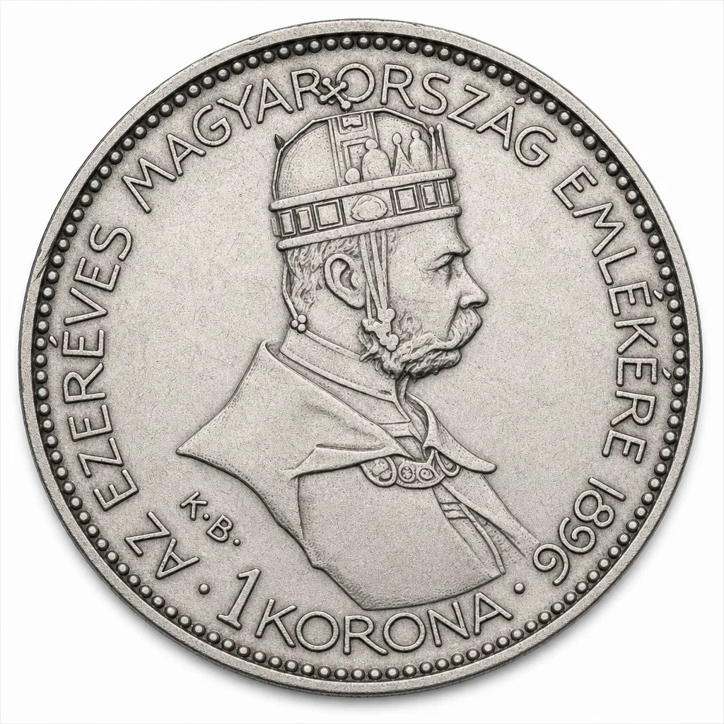 1 Koruna 1896 K.B. - příchod Maďarů