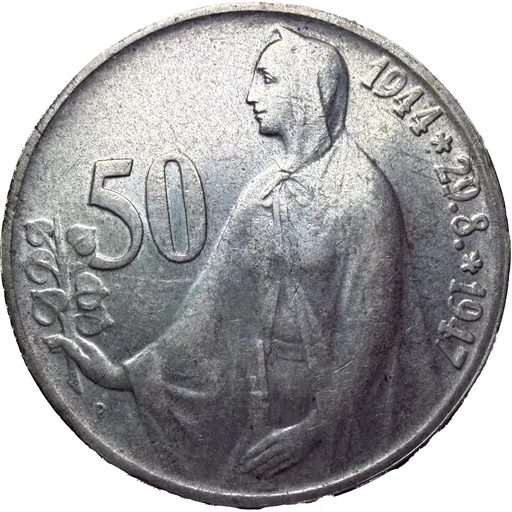 50 Koruna 1947 – 3. výročí Slovenského národního povstání