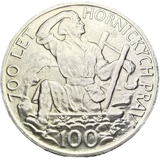 100 Koruna 1949 – 700 let hornických práv v Jihlavě